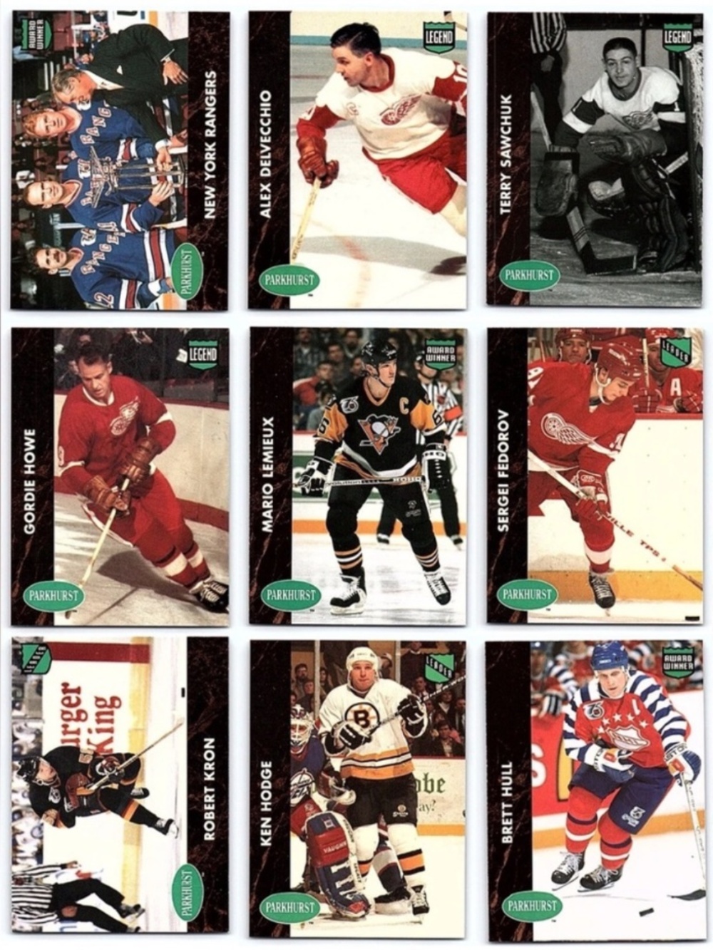 1991 Gordie Howe Santa Claus Parkhurst Complete 10 Card Hockey Set